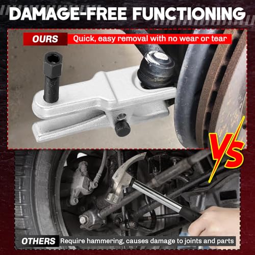 5-in-1 Ball Joint Separator | Pitman Arm Puller Tie Rod End Tool Set for Front End Service, Splitter Removal Kit Ball Joint Removal Tool - color: Red