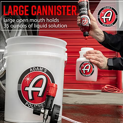 Adam's Polishes Premium Foam Cannon - Custom Snow Foam Cannon Soap Sprayer for Car Wash | Sprayer Cannister for Pressure Washer - size: Premium Foam Cannon + Snub Nose + Tips
