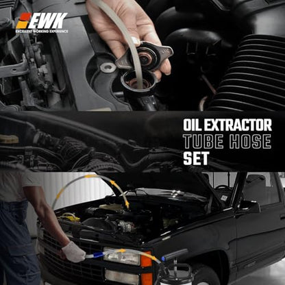 EWK 3-Piece Oil Extractor Tube Hose Set, Replacement Extension Hoses for 6.5L 10.5L 15L Pneumatic and Manual Vacuum Fluid Extractor Pumps for Engine Oil, Transmission Fluid, and Fluid Change Service - style: 3 Pcs set for 6.5L, 10.5L, 15L