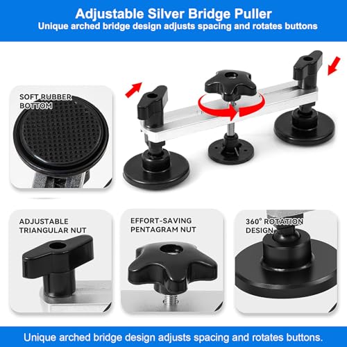 Dent Puller Kit for Cars, Professional Paintless Dent Repair Kit for Auto Body Dent Removal - 59PCS
