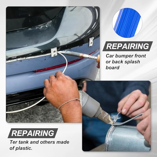 Plastic Welding Rods, Welder Rod High-Strength Waterproof Fit for Repairing Plastic Bumper Kayaks Car Bumpers - color: Blue