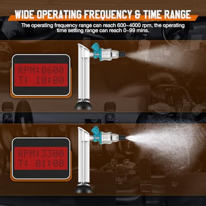 Fuel Injector Tester and Cleaner,12V&70V Fuel Injector Cleaner Kit for GDI,Adjustable Pulse Width RPM & Time,Suitable for Ordinary and High-Pressure Fuel Injectors, CT60