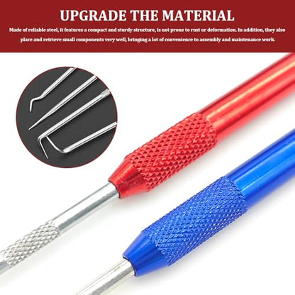 2PCS CarbonSteel Hook Tool and Pick Set, Seal Puller, O Ring Pick Set and Hook Tool, Universal Car Accessories Mini Precision Hooks Puller Remover Compatible with Most Cars
