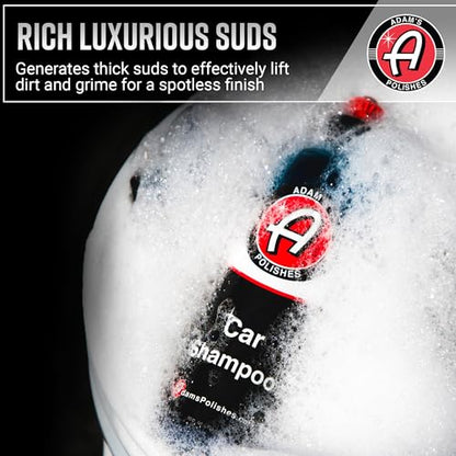 Adam's Car Shampoo 16oz, 2pk - pH Best Biodegradable Car Wash Soap for Foam Cannon, Spray Gun or Bucket - High Foam, Scratch-Free Auto Detailing for Cars, Trucks, RVs & Motorcycles - size: 16 fl. oz (2 Pack)