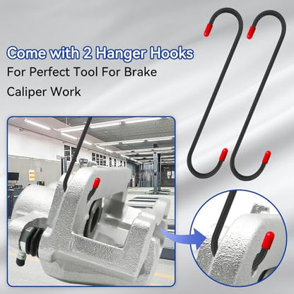 Brake Tool, Brake Caliper Compression Tool, Brake Caliper Tool | 2 Heavy Duty Caliper Hooks, 4-in-1 Universal 360° Ratcheting System for Car Disc Brake Repair, Blue