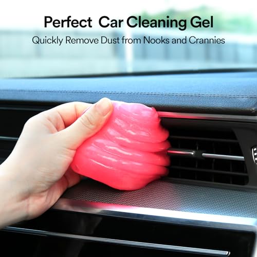 PULIDIKI Car Cleaning Gel Car Cleaning Putty Car Putty Auto Detailing Tools Car Slime Cleaner Dust Cleaning Gel for Car Interior Cleaner Car Cleaning Supplies Car Accessories Pink (2Pack) - color: Pink(2Pack)