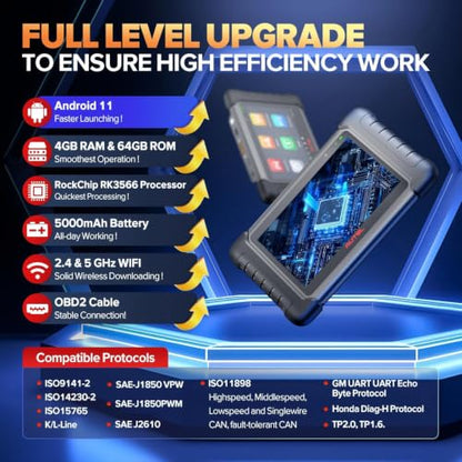 Autel Scanner MaxiCheck MX808S, 2026 Bidirectional OBD2 Scan Tool US Ver. of MaxiCOM MK808S MK808Z, 3000+ Active Test 11OS as MK900 MK900BT MX900, 28+ Service for 200+ Brands, OE All Diagnostic, FCA