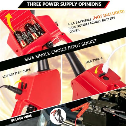 Portable Fuel Transfer Pump with Auto-Stop & Hand Nozzle, 80'' Pumping lift,fit different gas barrel sizes and depths, no adapters needed,3.8GPM, mulitiple power supply,for Gasoline, Diesel, Kerosene - size: 80''-3.8GPM