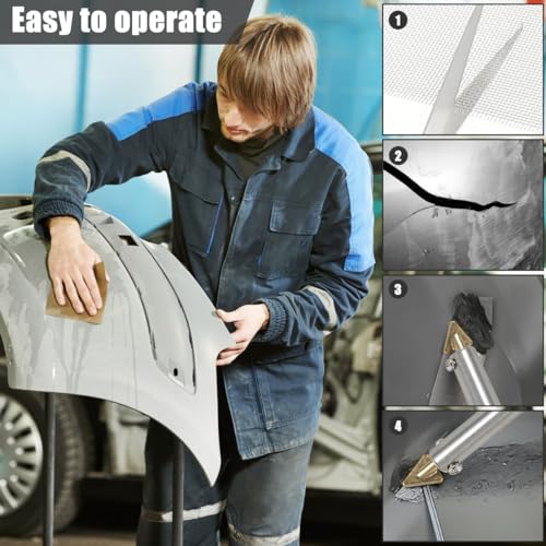 US Plastic Welding Kit 100W Small Soldering Iron Kit Fast Heating Portable Car Bumper Repair Welder Tool Set with 2 Soldering Iron Tips and 40 Welding Rods for Dashboard Canoe Kids Toy