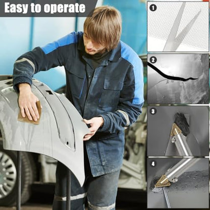 US Plastic Welding Kit 100W Small Soldering Iron Kit Fast Heating Portable Car Bumper Repair Welder Tool Set with 2 Soldering Iron Tips and 40 Welding Rods for Dashboard Canoe Kids Toy