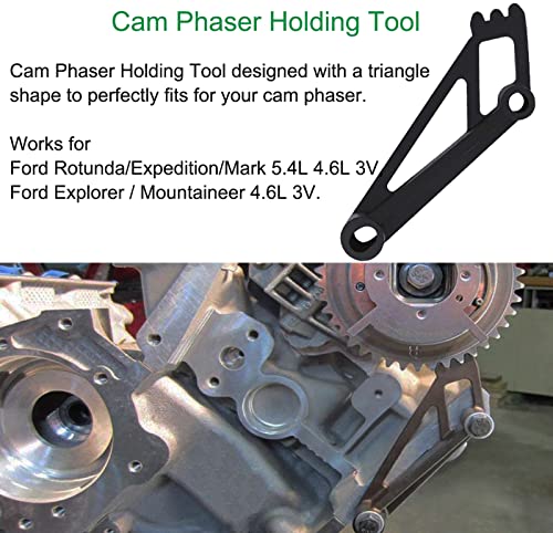 Engines Repair Tools Kit-Valve Spring Compressor Tool, Crankshaft Positioning Tool, Cam Phaser Holding Tool, Timing Chain Locking Wedge Tool, Crankshaft Pulley Bolt for Ford 4.6L 5.4L 6.8L 3V Engines