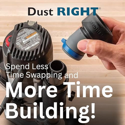 Rockler Dust Right FlexiPort Expandable Power Tool Hose Kit 3-12 Ft | Expandable Hose – Flexible Dust Collection – Dust Hose Kit – Expands 3–12 ft – FlexiPort System