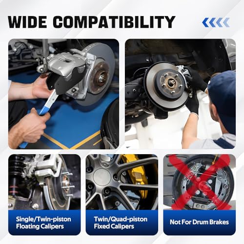 BARTOO Brake Tools, Brake Caliper Tool, 4 in 1 Universal Disc Brake Caliper Piston Compressor Tool, Brake Caliper Press Tool with 2 Brake Caliper Hooks, for Car Brake Repair