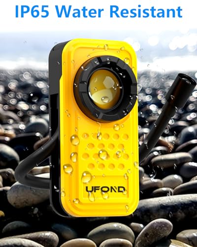UFOND Dual Head Rechargeable LED Work Light,Gooseneck Flashlight 4 Modes | 800LM Portable Lightweight Pocket Magnetic Tool Light, Aluminum Alloy Clip Spotlight, Repair Camping Outdoor Emergency