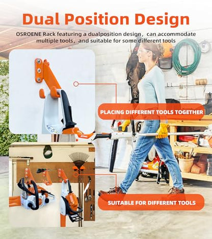 Chainsaw Hanger, 2 Pack Chainsaw Wall Mount, Heavy Duty Chainsaw Holder, Garage Organization Garage Storage Shed Organizer Mounted Chainsaw Rack - color: 2 Pack