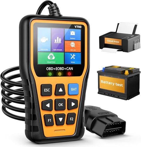 OBD2 Scanner Car Code Reader Support Voltage Test Plug and Play Fixd Car CAN Diagnostic Scan Tool Read and Clear Engine Error Codes for All OBDII Protocol Vehicles Since 1996（Yellow） - color: yellow