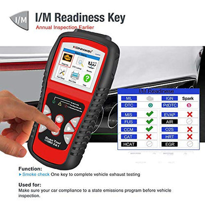 KONNWEI KW830 OBD2 Scanner Diagnostic Tool, Check Engine Light Reset, Live Data Stream, Emission Test, Battery Health Detection, Fault Code Reader, OBDII Scan Tool for for All Cars & Trucks After 1996