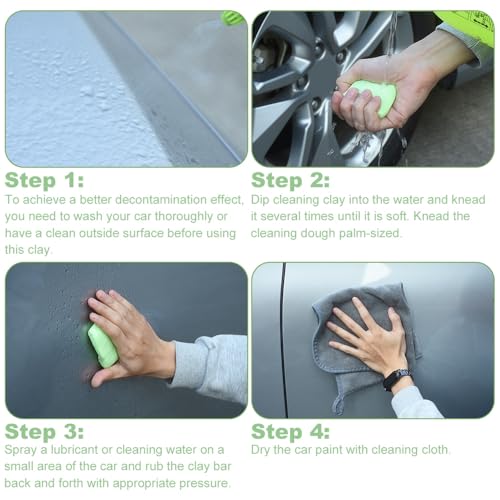 3 Pack Magic Clay Bar Kit Premium Car Clay Bars for Auto Detailing Cleaning No Scratch Cleaner, Green - color: Green