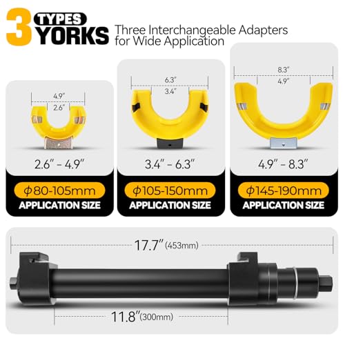 Auto Dynasty Strut Spring Compressor Kit, Universal Interchangeable Fork Strut Coil Extractor Remover Tool, Macpherson Strut Spring Compressor Kit with Protective Cap and Storage Case