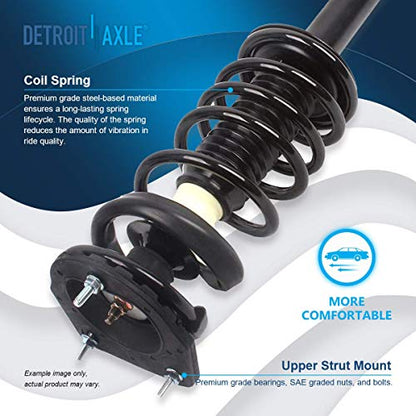 Detroit Axle - Rear Struts for 1995-2005 Chevrolet Cavalier Pontiac Sunfire, 2 Ready Struts w/Coil Spring Assembly 1996 1997 1998 1999 2000 2001 2002 2003 2004 Replacement Suspension Struts Shocks - size: 171281 x2/PAIR