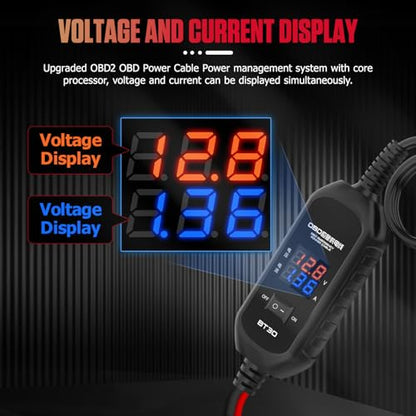 OBD2 Car Memory Saver Cable, with 3A Fuse & 2 Alligator Clips OBD II Vehicle ECU Emergency Power Supply Cable, Over-Current, Over-Voltage, Polarity Reverse Protection - style: OBD Power Cable