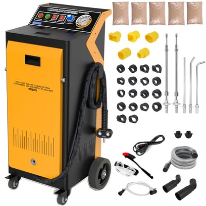 Walnut Blaster, with 23 Pcs Adapters & 5KG Walnut Blaster Kit for Carbon Cleaning, Dual-Mode Automotive Combustion Chamber Intake Valves & Manifold De-Carbon Cleaning Machine, 1400W - size: 1400W Walnut Blaster