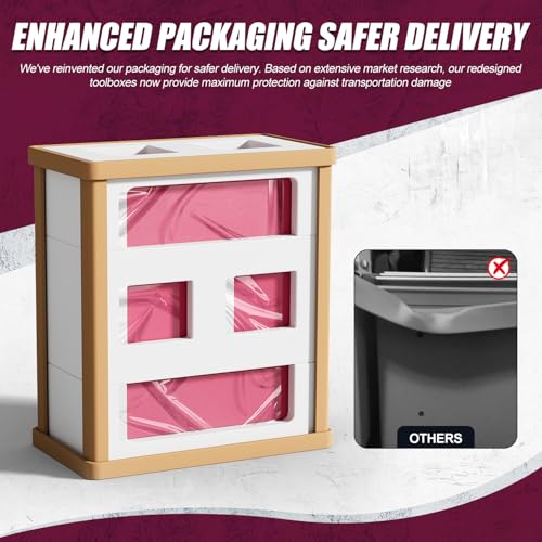 10-Drawer Rolling Tool Chest with Wheels, Rolling Tool Chest Heavy Duty, 2 in 1 Lockable Tool Box with Drawers, High-Capacity Mechanic Tool Organizer, Adjustable Shelf & Detachable Top Cabinet - color: Pink