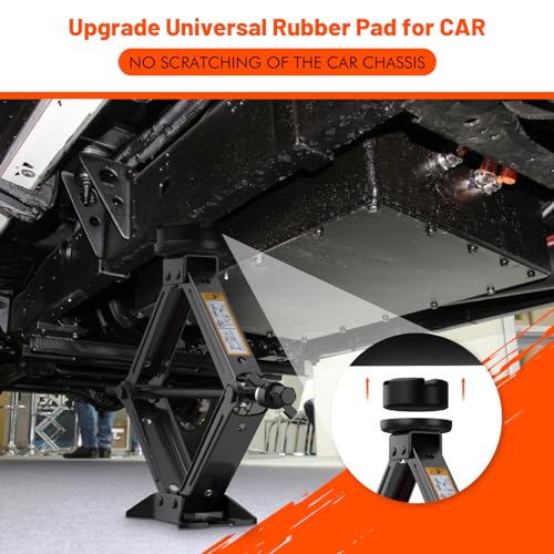 IMAYCC Car Jack Kit 2.5 Ton, Universal Scissor Car Jack, Portable Tire Changing Kit for Car SUV MPV - color: Black
