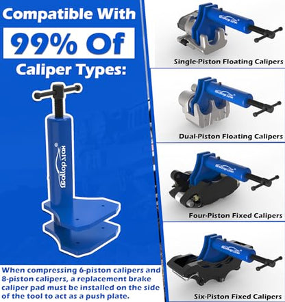 Multi Piston Brake Caliper Compression Tool Brake Caliper Press Tool Heavy Duty Brake Pad Spreader Tool, Patented