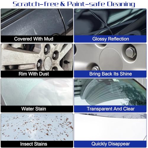 4 Pack Clay Towel Auto Detailing 12 x 12 Inch Clay Bar Towel Microfiber Car Cloth Cleaner Fine Grade Car Towels Automotive for Car Detailing Cleaning Polishing DIY Detail Tool Kit