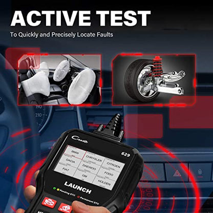 Launch CR629 OBD2 Scanner Code Reader 2026 New Scan Tool for Mechanic | Oil/BMS/SAS Reset Service Live Data Professional OBDII Diagnostic Tool for Read and Clear DTCs Lifetime Free Update for DIYer - style: CR629
