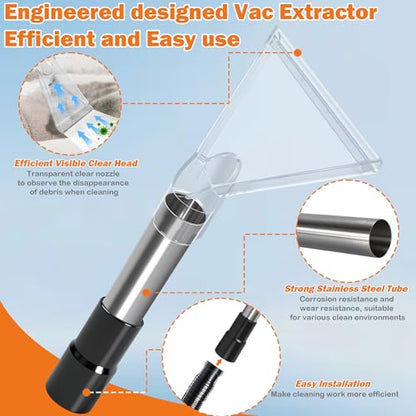 Shop Vac Extractor Attachment Kit with 2-1/2", 1-7/8" & 1-1/4" Adapters, Universal Wet Dry Vacuum Attachment for Carpet Cleaning, Upholstery, Auto Detailing & Spot Cleaning (Small+ Large) - size: Small + Large