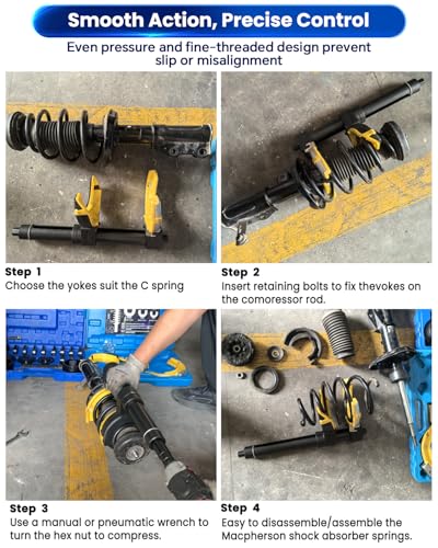 ATPEAM Macpherson Strut Spring Compressor Kit Universal Interchangeable Fork Coil Extractor Tool Set
