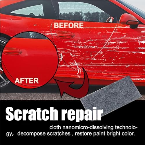 Nano Sparkle Cloth Car Scratch Remover with Scratch Repair Paste,Upgraded Nano Sparkle Cloth for Cars Scratches,Miracle Nano Cleaning Cloth Scratch Remover for Deep Scratch Repair on Car Paint