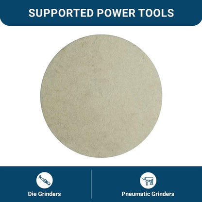 Benchmark Abrasives 2 Inch Sanding Discs Felt Quick Change Wool Buffing Pad for Drill & Die Grinder - Surface Conditioning Tool for Deburring, Polishing, Buffing Polishing Wheel for Drill - 10 Pack