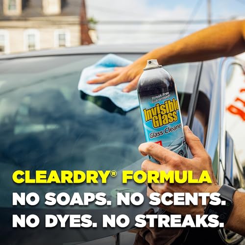 Invisible Glass 91164-12PK Premium Aerosol Glass and Window Cleaner for Auto and Home Cleans Glass, Windows, Windshields, and More, Streak-Free, Ammonia-Free, Tint-Safe, 19 oz (Pack of 12) - size: 19 Ounce (Pack of 12)