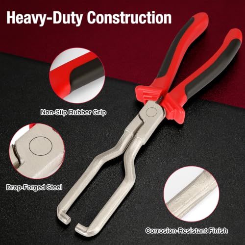 BETOOLL Hose Clamp Pliers 16PCS, Hose Clamp Removal Tool Kit with Long Reach & Flexible Wire Tools for Radiator, Heater, Coolant & Water Hoses - color: Red