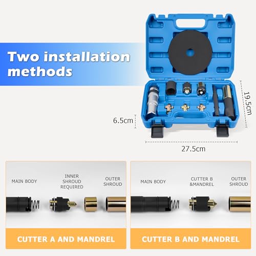 DAYUAN Master Locking Wheel Nut Remover, Wheel Lug Nut Removal Tool | Wheel Lug Nut Removal Tool Set, Removes Rounded & Locking Lug Nuts, Cr-Mo Steel, Reverse Spiral Design