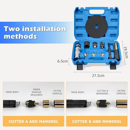 DAYUAN Master Locking Wheel Nut Remover, Wheel Lug Nut Removal Tool | Wheel Lug Nut Removal Tool Set, Removes Rounded & Locking Lug Nuts, Cr-Mo Steel, Reverse Spiral Design