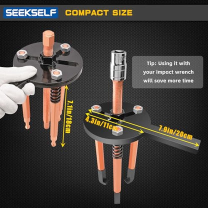 36-in-1 Bearing Puller Set, Inner Bearing Puller Separator Kit, Blind Hole Bearing Removal Tool Bearing Disassembly Gear Puller, Blue - color: Blue