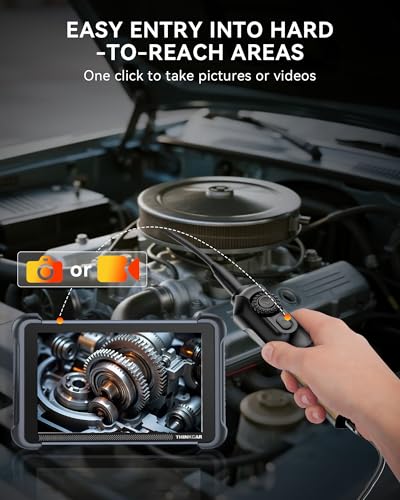 THINKCAR THINKSCAN 689 OBD2 Scanner with USB Endoscope Camera, Bidirectional Scan Tool with 34+ Reset, 3000+ Active Test, ECU Coding, PMI, Wired Full System Diagnostic Scanner for Cars