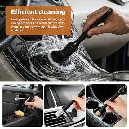 10Pcs Car Detailing Brush Set, Car Interior Detailing Brushes, Auto Ultra-Soft Cleaning, Non-Scratch, Dust Removal Brushes for Interiors & Exteriors Automotive Wheel Rim