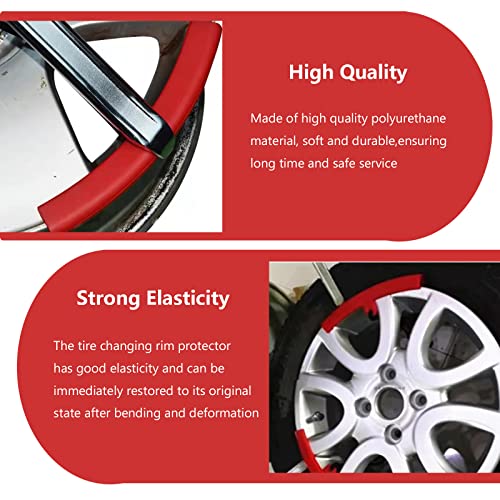 5-Piece Wheel Rim Protector Set for Motorcycle Car ATV Tire Change | Rubber rim edge savers protect wheels during tire changes. Non-marring reusable design. Fits motorcycle, car and ATV rims