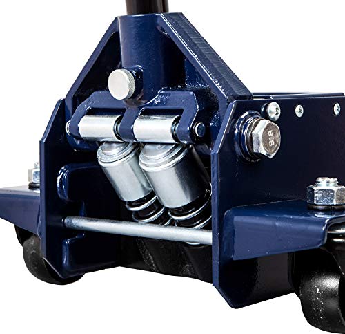 TCE AT84007U Torin Hydraulic Low Profile Service/Floor Jack with Dual Piston Quick Lift Pump, 4 Ton (8,000 lb) Capacity, Blue - size: 4 Ton