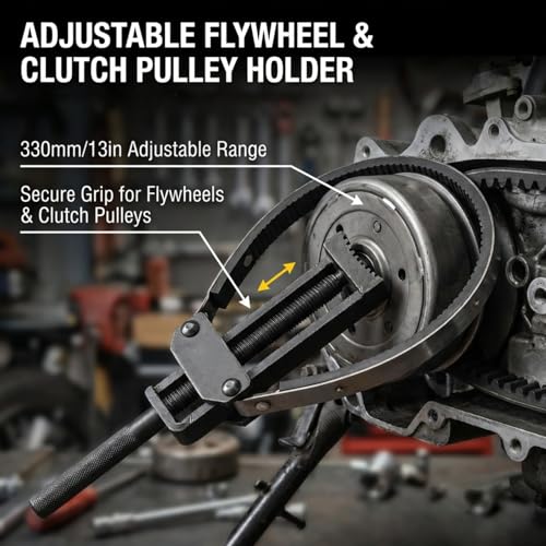 Fly Wheel Holder, Motorcycle Clutch Flywheel Holder Wrench, 330mm/13in Adjustable Flywheel Fixed Wrench Motorcycle ATV Repair Tool Clutch Flywheel Holding Tool