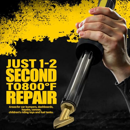 Allturn 110V-100W Plastic Welder Kayak Repair Kit | heat up to 800°F (426°C), with T2 T3 Tips, 75PCS Welding Rods