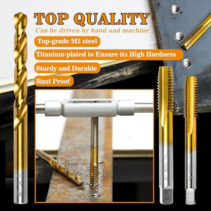 M5x0.8 Tap and 4.2mm Drill Bit for Metal,M2 HSS Metric Drill and Tap Set | Combination of Drill and Tap Kit for Metal - size: M5 x 0.8 Tap - 4.2mm Drill