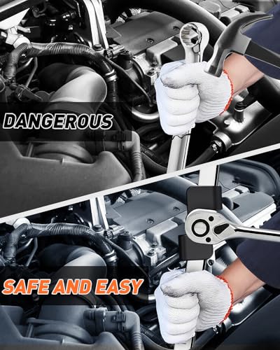 QUICKWOLF Wrench Extender Tool and Wrench Extender Tool Bar, Universal Wrench Extension Tool for Mechanics and Automotive Repairs with 1/2 Inch Hole