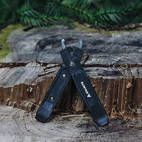 Granite Talon Bike Tire Levers with Bicycle Chain Master Link Pliers Function, Bike Chain Quick-Link Removing Tools, Bike Tool Kit for Mountain Bike, Road Bike, BMX Bike (Black) - color: Black