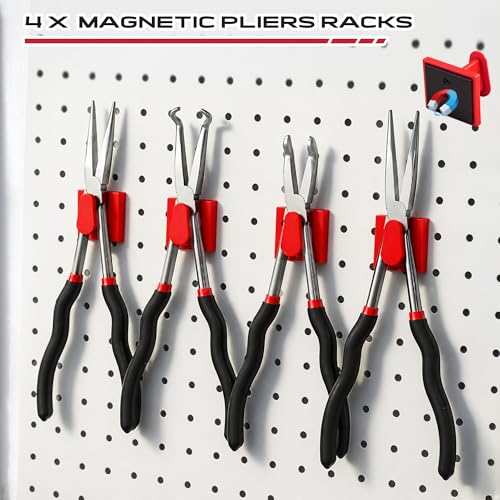 18PCS Magnetic Tool Organizer Set, Includes 8 Screwdriver Holders, 2 Large Wrench Organizers, 4 Small Wrench Organizers and 4 Pliers Racks for Toolbox, Garage and Workshop Storage, Tools Not Included - style: New Version-18PC Magnetic Kit